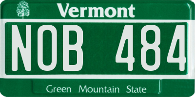 VT license plate NOB484