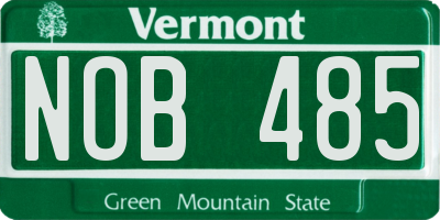 VT license plate NOB485
