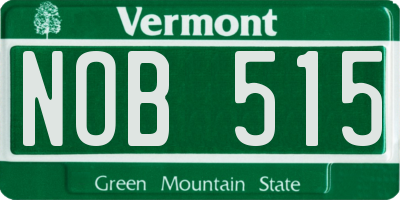 VT license plate NOB515