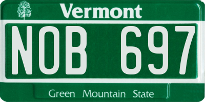 VT license plate NOB697