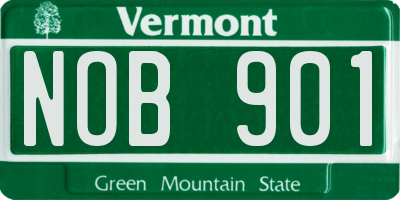 VT license plate NOB901