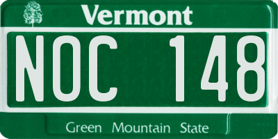 VT license plate NOC148