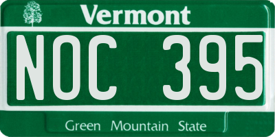 VT license plate NOC395