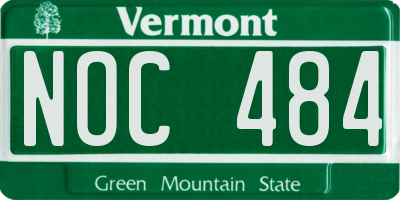 VT license plate NOC484