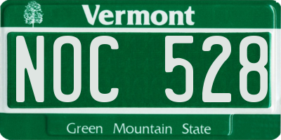 VT license plate NOC528