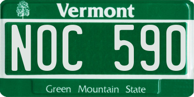 VT license plate NOC590