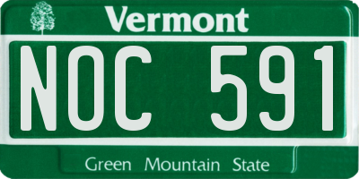 VT license plate NOC591