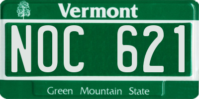 VT license plate NOC621