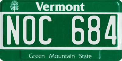 VT license plate NOC684
