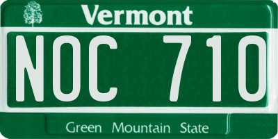 VT license plate NOC710