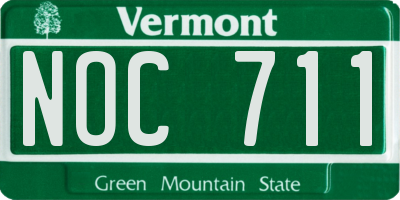 VT license plate NOC711