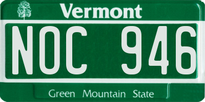 VT license plate NOC946