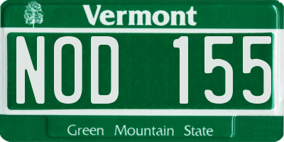 VT license plate NOD155