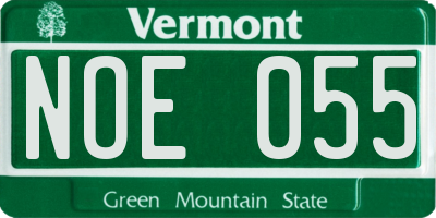 VT license plate NOE055