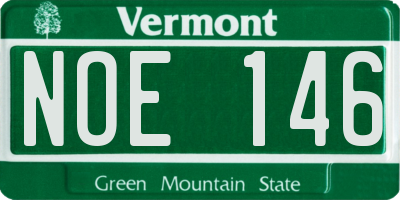 VT license plate NOE146