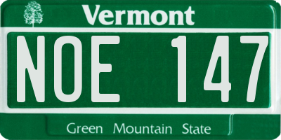 VT license plate NOE147