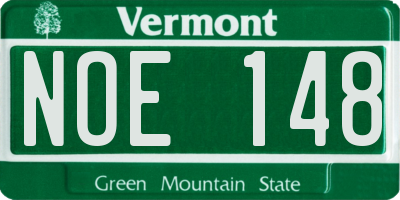 VT license plate NOE148