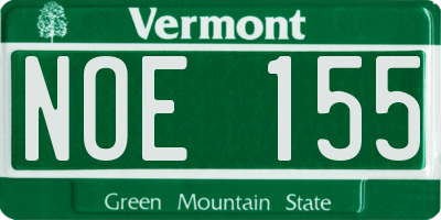 VT license plate NOE155
