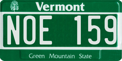 VT license plate NOE159