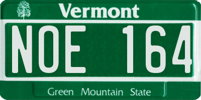 VT license plate NOE164