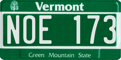 VT license plate NOE173