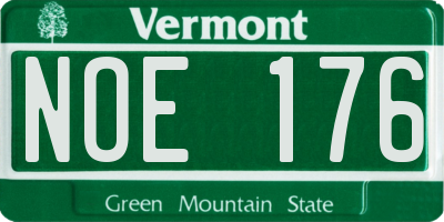 VT license plate NOE176