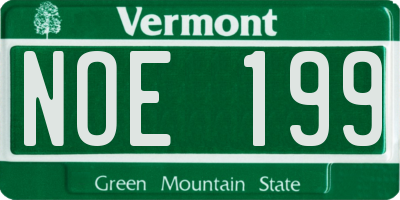 VT license plate NOE199