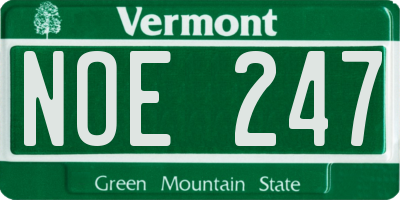 VT license plate NOE247