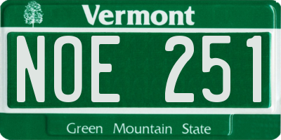 VT license plate NOE251