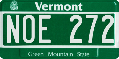 VT license plate NOE272