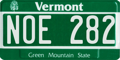 VT license plate NOE282