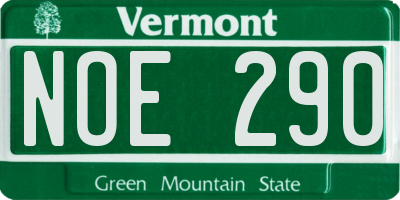 VT license plate NOE290