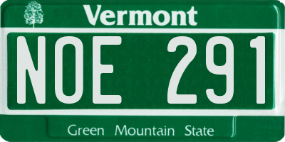 VT license plate NOE291