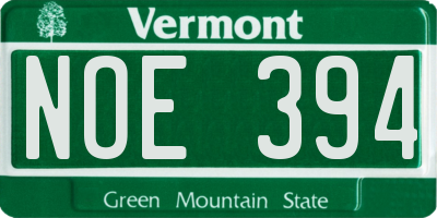 VT license plate NOE394
