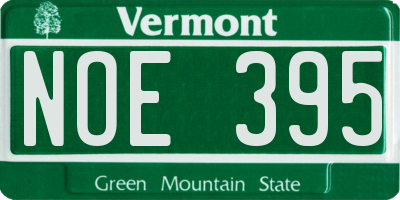 VT license plate NOE395
