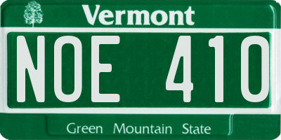 VT license plate NOE410