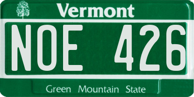 VT license plate NOE426