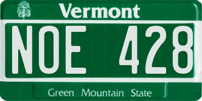 VT license plate NOE428