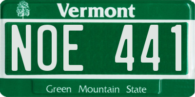 VT license plate NOE441
