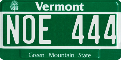 VT license plate NOE444