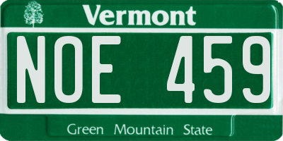 VT license plate NOE459