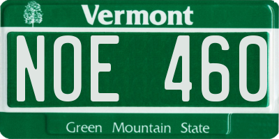 VT license plate NOE460