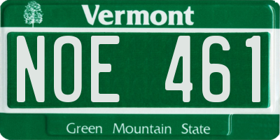VT license plate NOE461