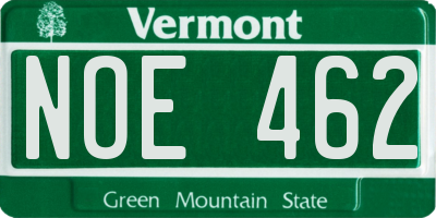 VT license plate NOE462
