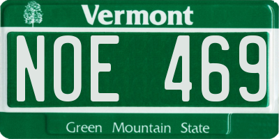 VT license plate NOE469
