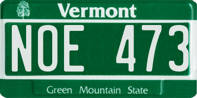 VT license plate NOE473