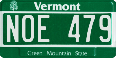 VT license plate NOE479