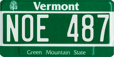 VT license plate NOE487