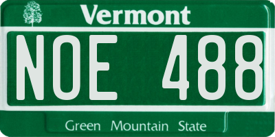 VT license plate NOE488