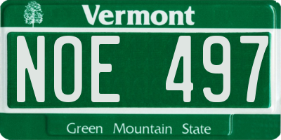 VT license plate NOE497